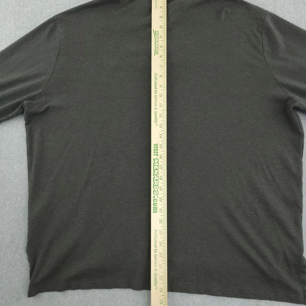 Polo Ralph Lauren Polo Shirt Mens 2XL Gray Solid Pima Soft Touch Long Sleeve Top